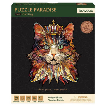 Cat King Wooden Puzzle (200 pc)