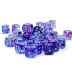 Chessex: Nebula Nocturnal/Blue Luminary 12mm Dice Block (CHX 27957)