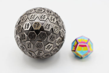 Foam Brain Games: 45 mm Metal D100 - Silver