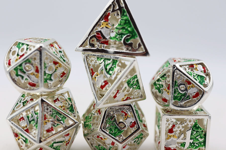 Foam Brain Games: Silver Bells - Metal Dice Set