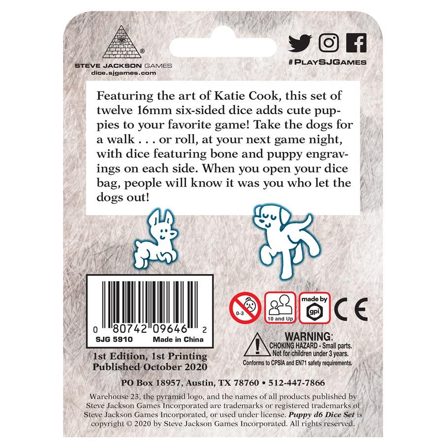 Dice: Puppy d6 Dice Set