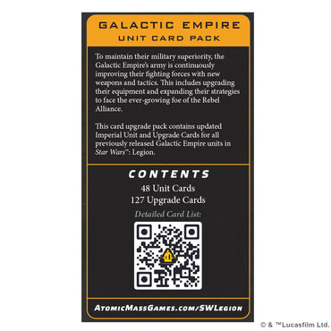 Star Wars: Legion - Galactic Empire Unit Card Pack