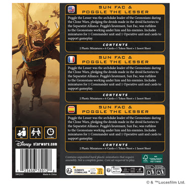 Star Wars: Legion – Poggle the Lesser & Sun Fac