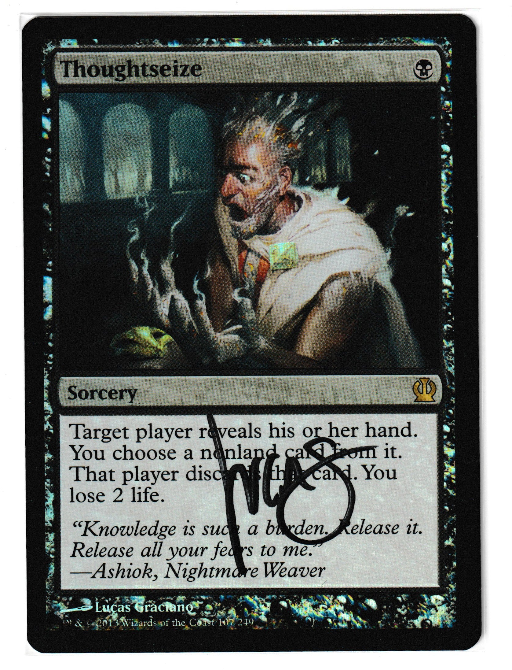 Thoughtseize (Foil Signed) [Theros]