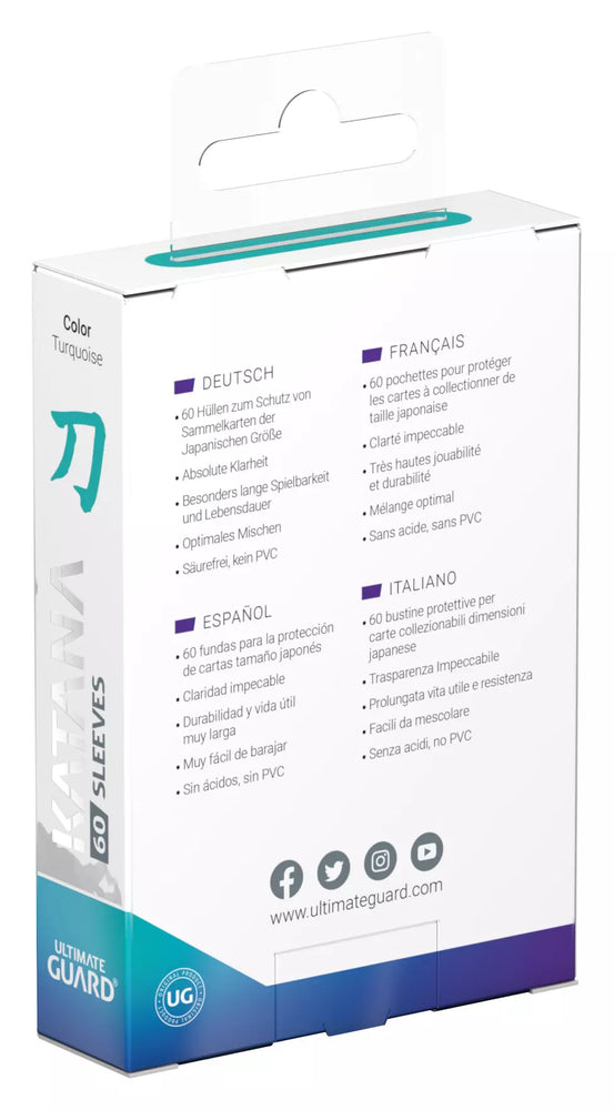 Ultimate Guard: Katana Sleeves - Japanese Turquoise 60-count