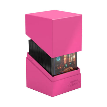 Ultimate Guard Boulder Deck Box: 100+ Solid Neon - Neon Pink