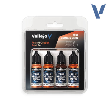 Vallejo True Metallic Metal Set: Ancient Copper (4 Color Set) (18 ml)