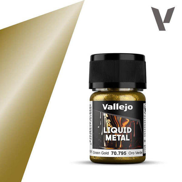 Vallejo Liquid Metal: Green Gold (35 ml)