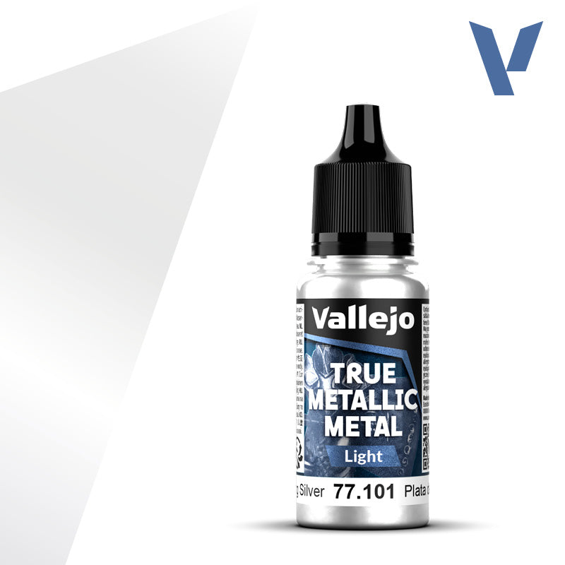 Vallejo True Metallic Metal: Light - Sterling Silver (18 ml)