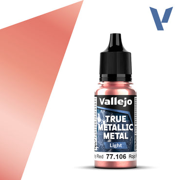 Vallejo True Metallic Metal: Light - Ruby Red (18 ml)