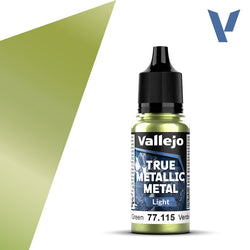 Vallejo True Metallic Metal: Light - Amber Green (18 ml)