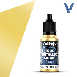 Vallejo True Metallic Metal: Light - Greenish Gold (18 ml)