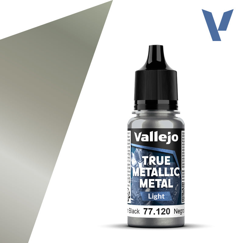 Vallejo True Metallic Metal: Light - Obsidian Black (18 ml)