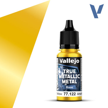 Vallejo True Metallic Metal: Base - Radiant Yellow (18 ml)