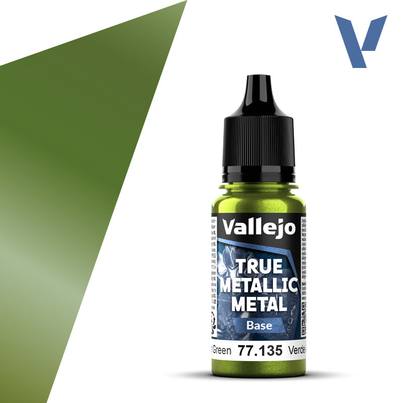 Vallejo True Metallic Metal: Base - Amber Green (18 ml)