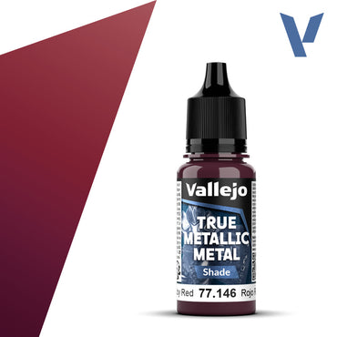 Vallejo True Metallic Metal: Shade - Ruby Red (18 ml)