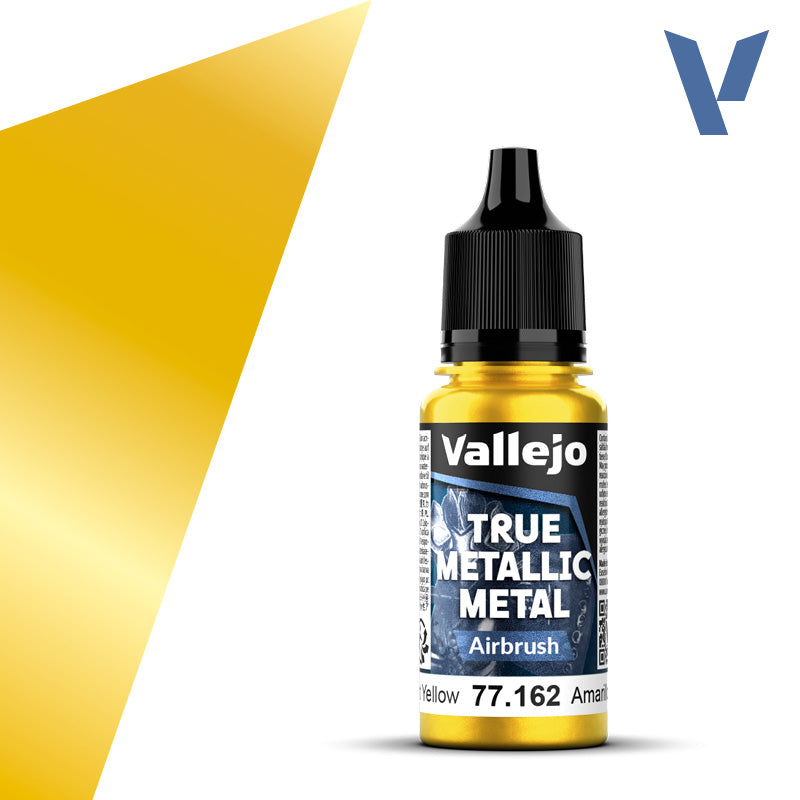 Vallejo True Metallic Metal: Airbrush - Radiant Yellow (18 ml)