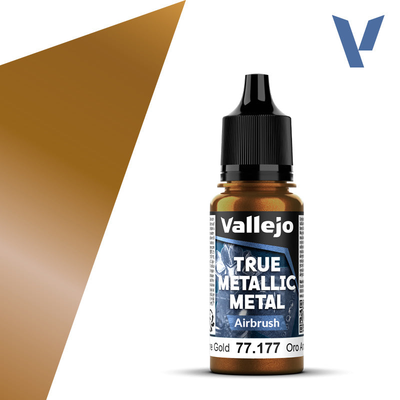 Vallejo True Metallic Metal: Airbrush - Arcane Gold (18 ml)