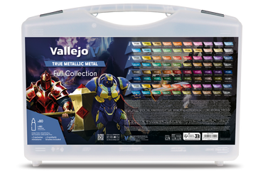 Vallejo: True Metallic Metal Case - Full Collection (80 Color Set), 18 ml.
