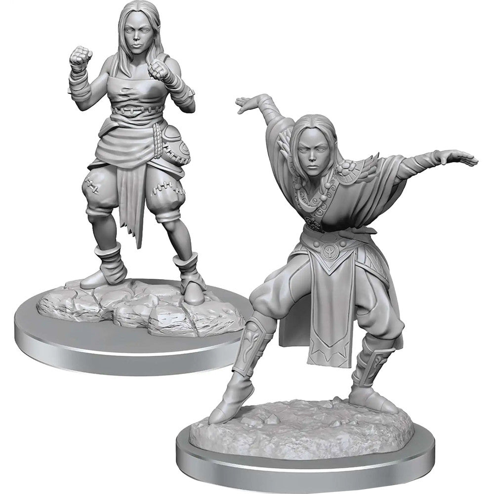 Pathfinder: Deep Cuts Unpainted Miniatures - Female Half-Elf Monks