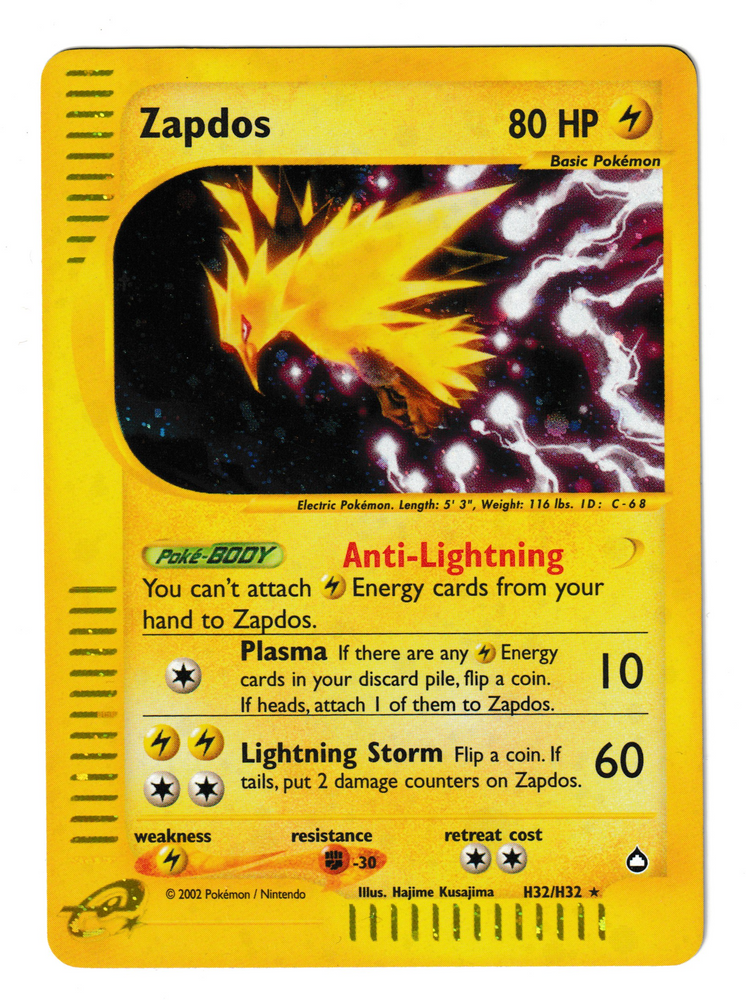 Zapdos (H32/H32) [Aquapolis] (Actual Scans)