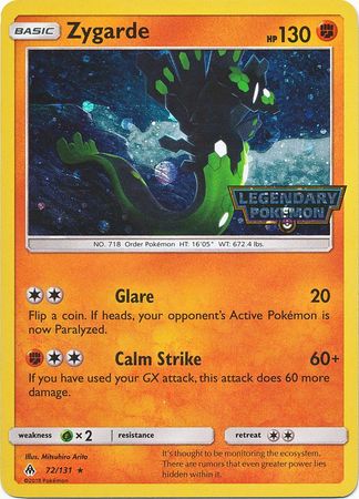 Zygarde (72/131) (Cosmos Holo) [Sun & Moon: Forbidden Light]