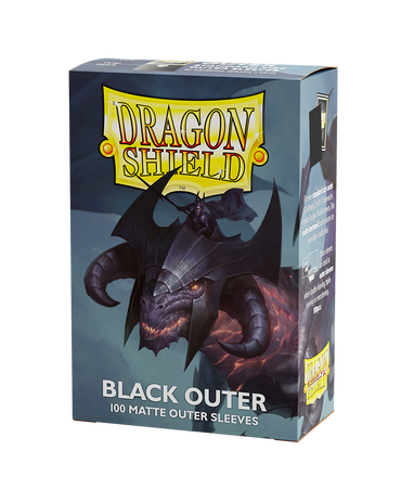 Dragon Shield: 100ct Outer Sleeves - Matte Black (Standard)