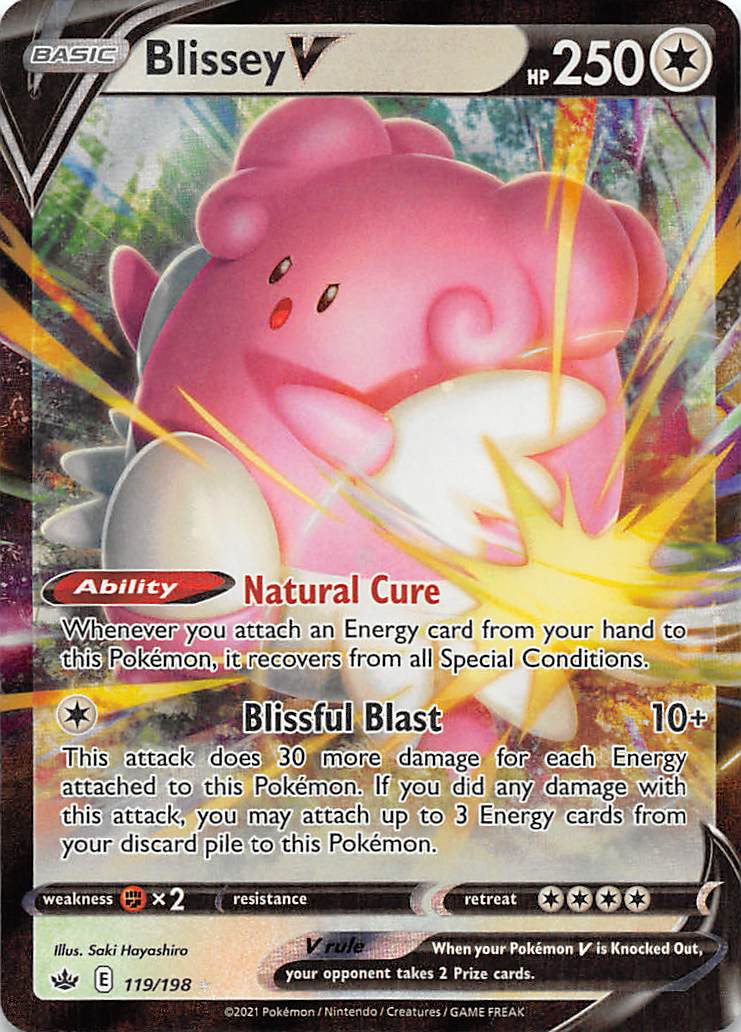 Blissey V (119/198) [Sword & Shield: Chilling Reign]