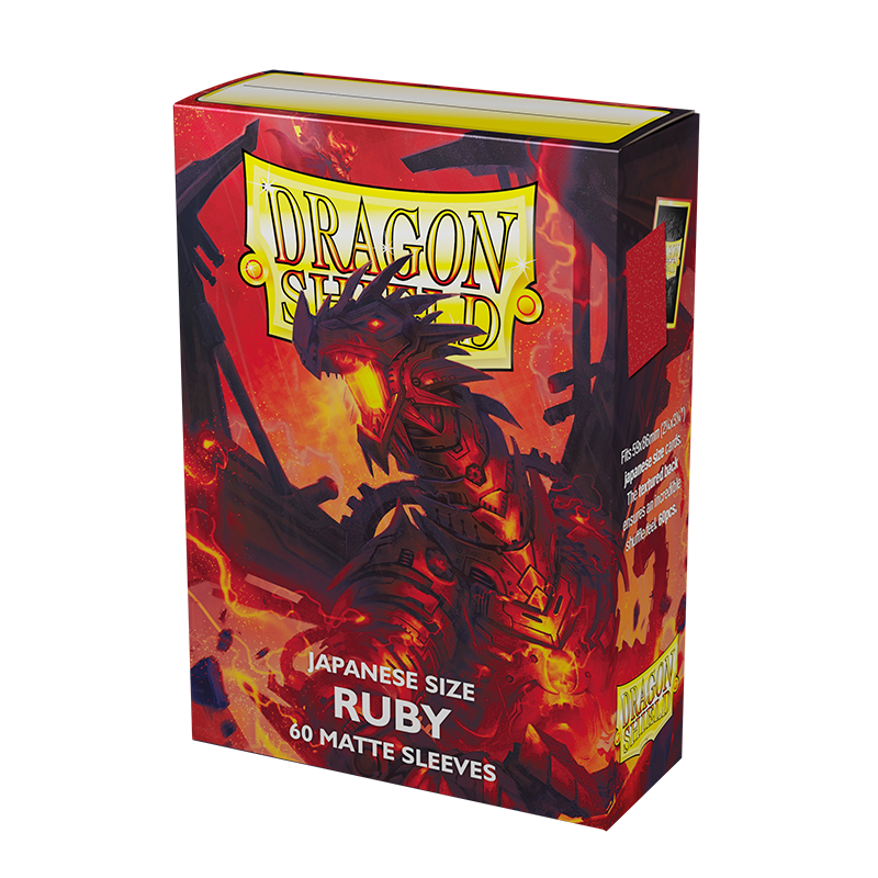 Dragon Shield: Japanese Size 60ct Sleeves - Ruby (Matte)