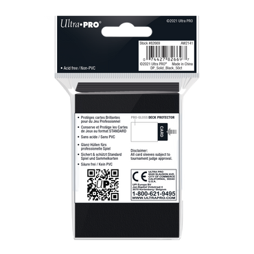 Ultra PRO: Standard 50ct Sleeves - PRO-Gloss (Black)