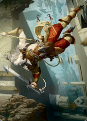 Cliffhaven Sell-Sword Art Card (Gold-Stamped Signature) [Zendikar Rising Art Series]