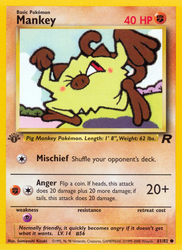 Mankey (61/82) [Team Rocket 1st Edition]
