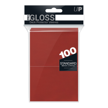 Ultra PRO: Standard 100ct Sleeves - PRO-Gloss (Red)