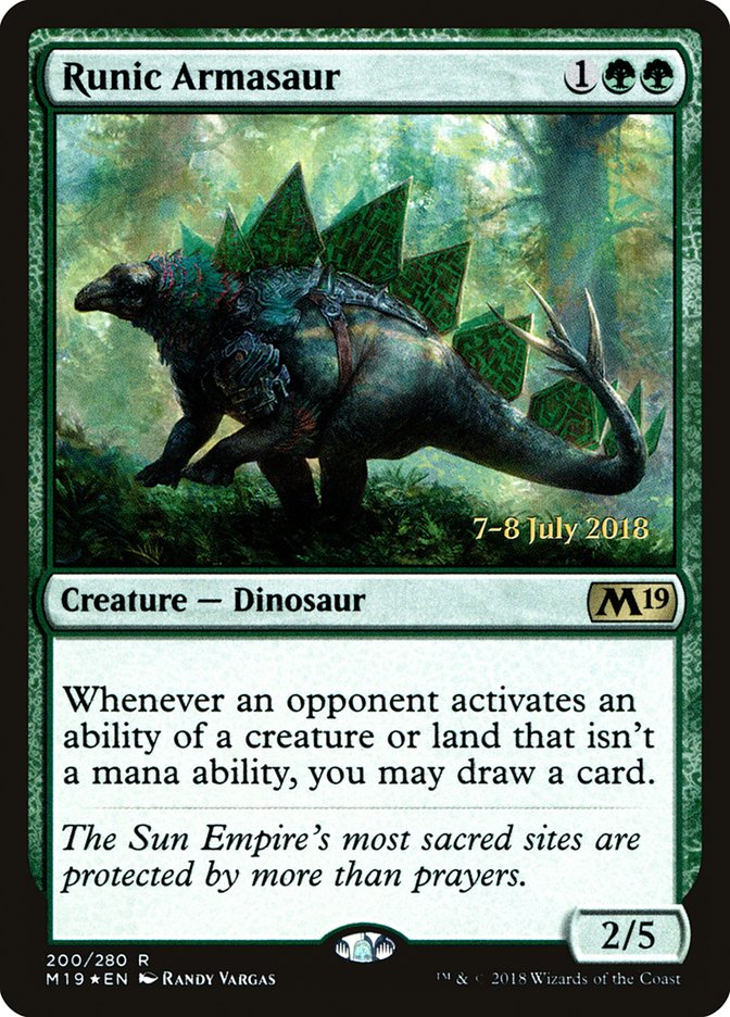 Runic Armasaur [Core Set 2019 Prerelease Promos]