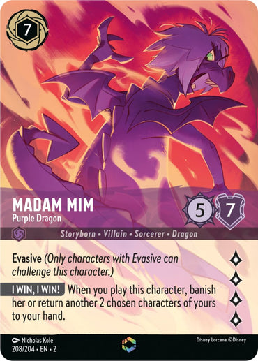 Madam Mim - Purple Dragon - BGS 9.5 (Alternate Art) (208/204) [Rise of the Floodborn]
