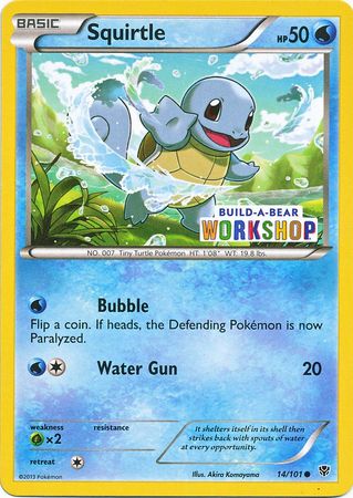 Squirtle (14/101) (Build A Bear Workshop Exclusive) [Black & White: Plasma Blast]