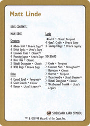 Matt Linde Decklist [World Championship Decks 1999]