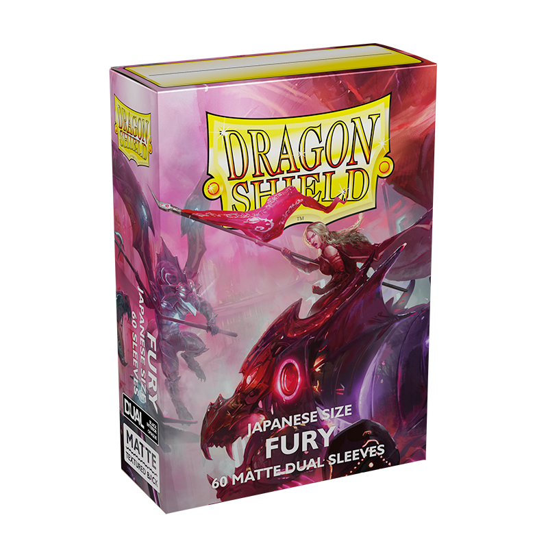 Dragon Shield: Japanese Size 60ct Sleeves - Fury (Dual Matte)