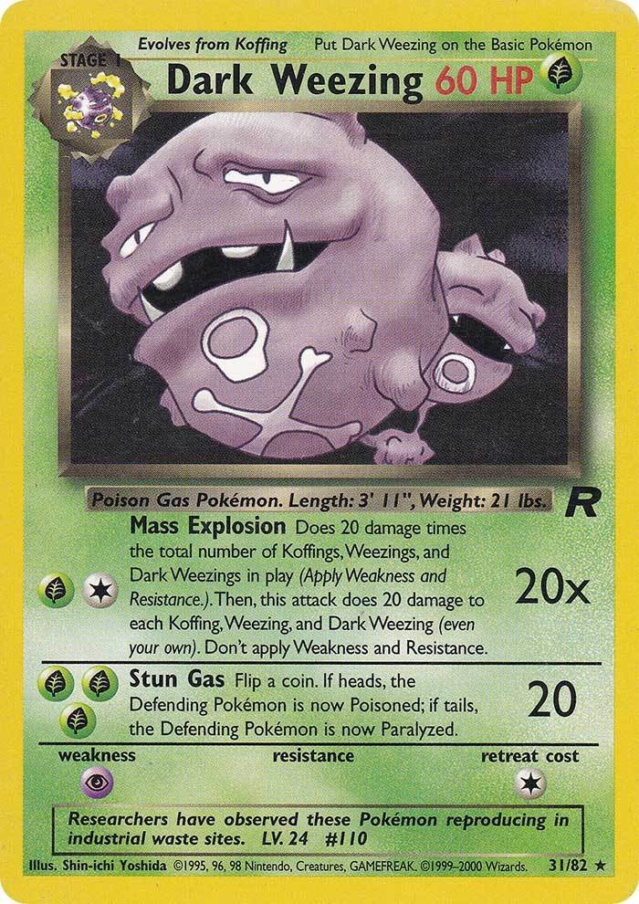 Dark Weezing (31/82) [Team Rocket Unlimited]