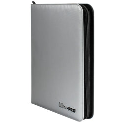 Ultra Pro Zippered PRO Binder 9 Pocket Silver with Fire Resistant Materials