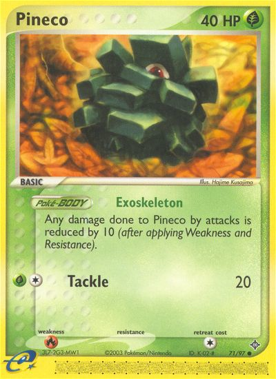 Pineco (71/97) [EX: Dragon]