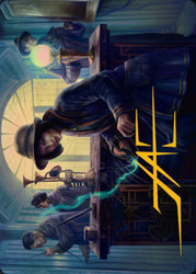 Wiretapping Art Card (Gold-Stamped Signature) [Streets of New Capenna Art Series]