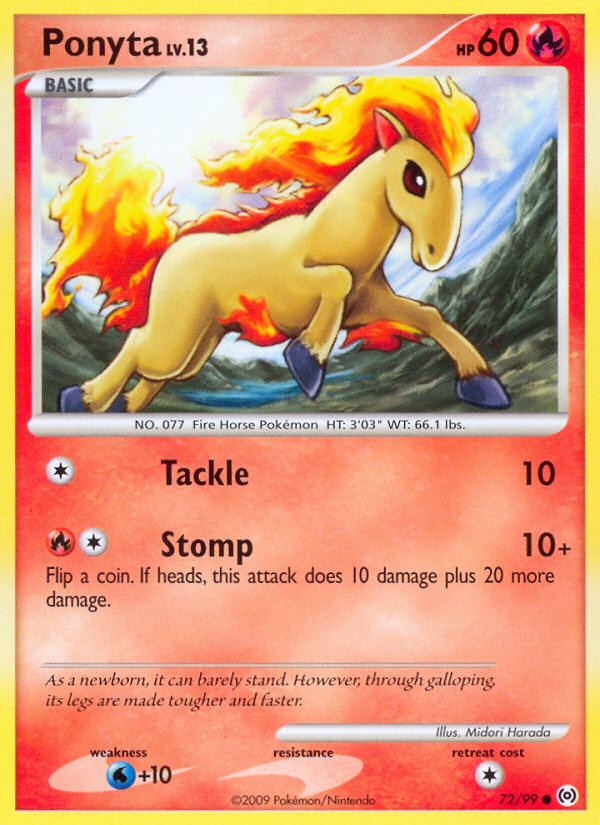 ponyta pokemon card Ponyta (72/99) [Platinum: Arceus]