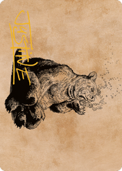 Wilson, Refined Grizzly Art Card (Gold-Stamped Signature) [Commander Legends: Battle for Baldur's Gate Art Series]